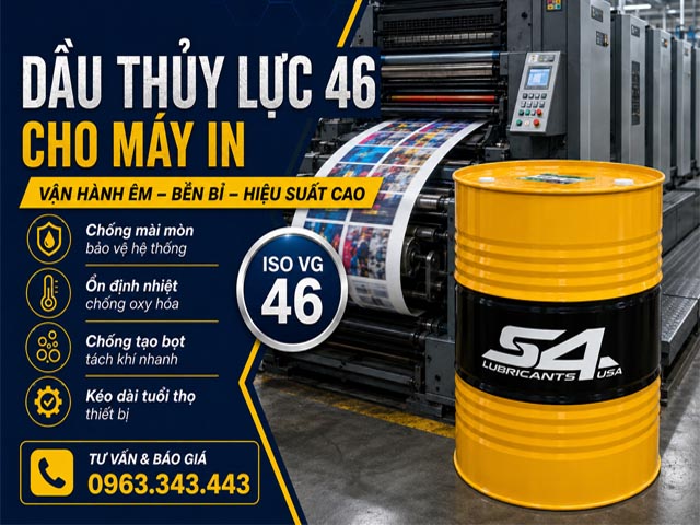 Dầu thủy lực cho máy in, dầu thủy lực 46.