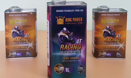 Dầu nhớt racing 4T 10W40 SN MA2/MB King Power, nhập khẩu 100%