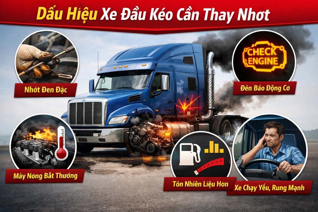 Thay nhớt khi có dấu hiệu bất thường