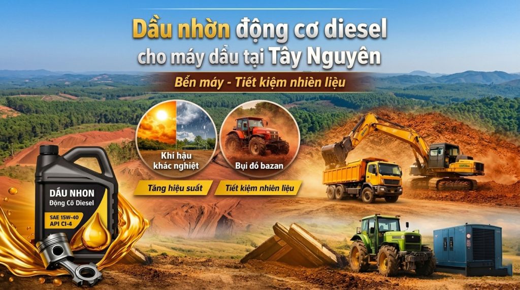 Kinh nghiệm sử dụng dầu nhờn cho máy dầu bền hơn tại Tây Nguyên