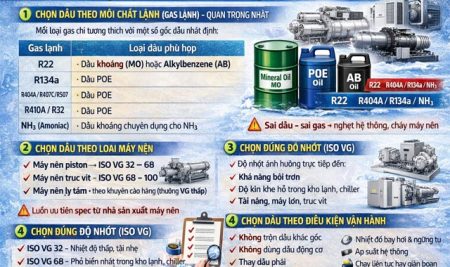 Cách Chọn Dầu Máy Nén Lạnh Đúng Chuẩn