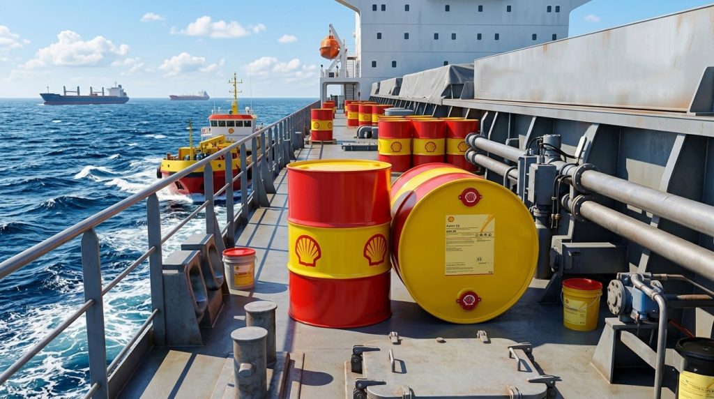 Dầu động cơ Shell cho tàu biển