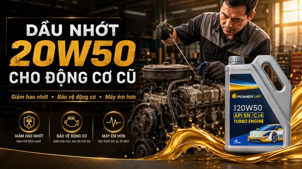 Dầu nhớt 20W50 cho động cơ cũ