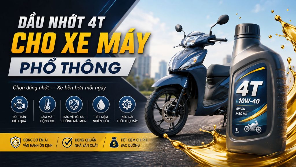 Dầu Nhớt 4T Cho Xe Máy Phổ Thông