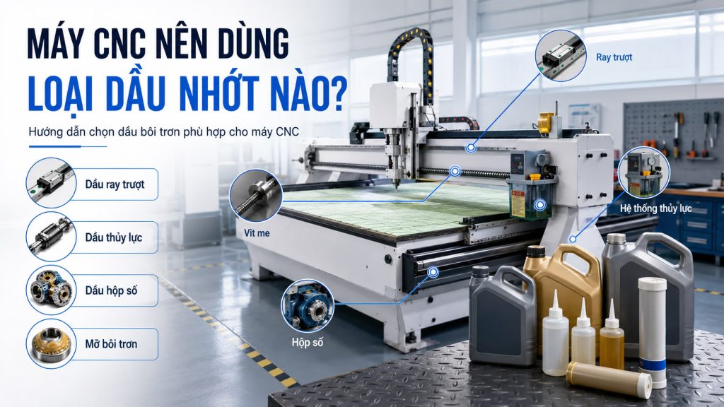 Máy CNC Nên Dùng Loại Dầu Nhớt Nào?