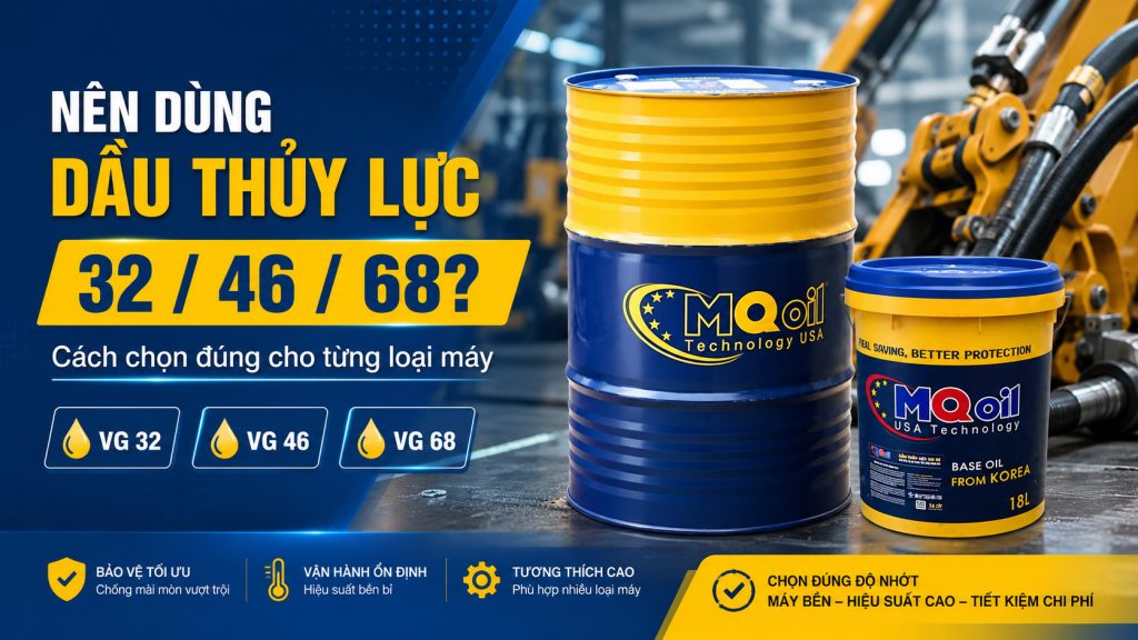 Nên Dùng Dầu Thủy Lực 32/46/68?