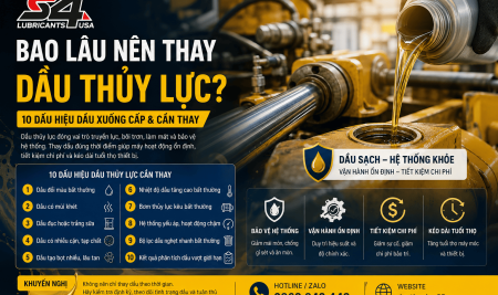 Bao lâu nên thay dầu thủy lực? 10 dấu hiệu dầu đã xuống cấp và cần thay
