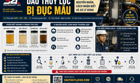 Dầu Thủy Lực Bị Đục Màu: Nguyên Nhân, Cách Nhận Biết Và Xử Lý Đúng