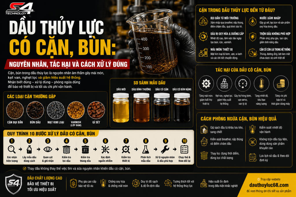 Dầu Thủy Lực Có Cặn, Bùn: Nguyên Nhân, Tác Hại Và Cách Xử Lý Đúng