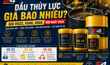 Dầu Thủy Lực Giá Bao Nhiêu? Giá VG32, VG46, VG68 Mới Nhất 2026