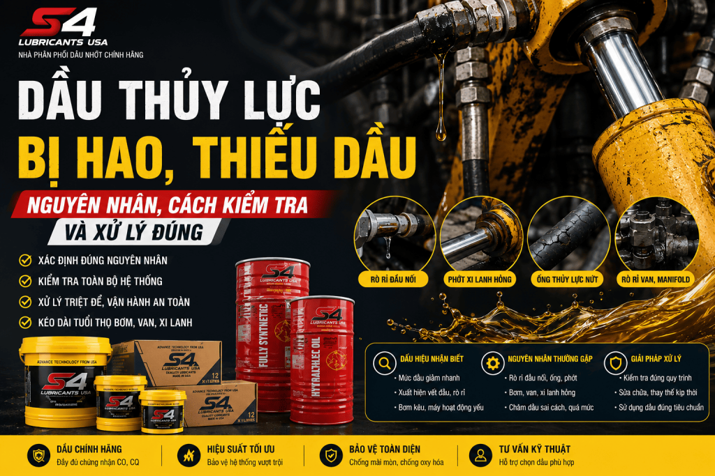Dầu Thủy Lực Bị Hao, Thiếu Dầu: Nguyên Nhân, Cách Kiểm Tra Và Xử Lý Đúng