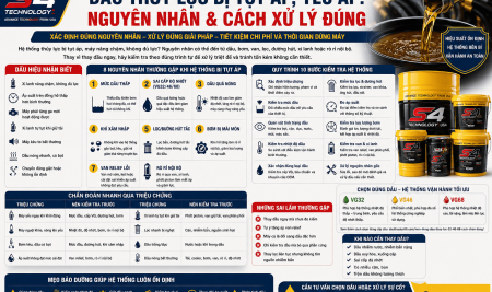 Dầu Thủy Lực Bị Tụt Áp, Yếu Áp: Nguyên Nhân Và Cách Xử Lý Đúng