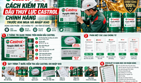 Cách Kiểm Tra Dầu Thủy Lực Castrol Chính Hãng Trước Khi Mua Và Nhập Kho